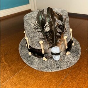 Steampunk bones and feather hat